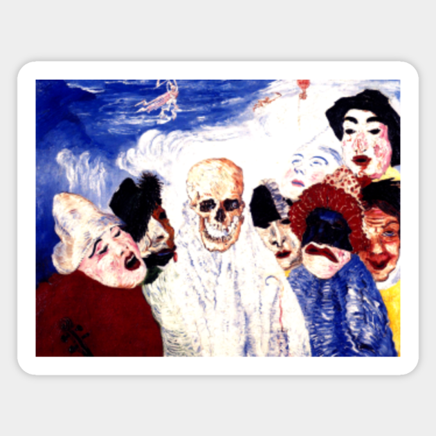 James Ensor Painting Death and the masks James Ensor Sticker